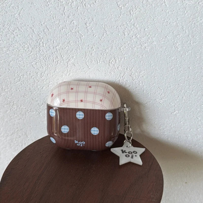 Brown & Blue Dots